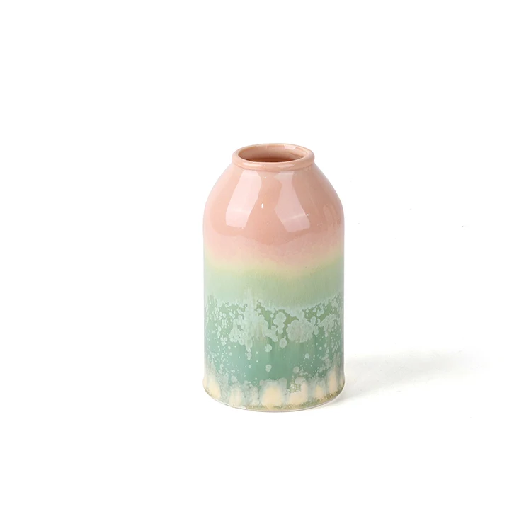 
 Китайская Фабрика K & B, скандинавский маленький большой белый градиент, керамическая ваза для цветов, фарфоровые вазы с реактивной глазурью  