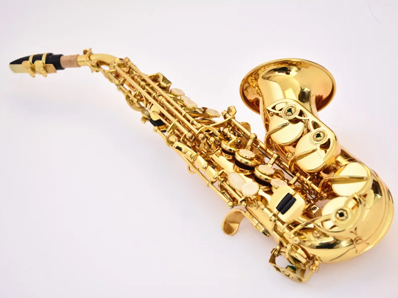 
Профессиональный Саксофон для детей, золотистый лак, латунь 