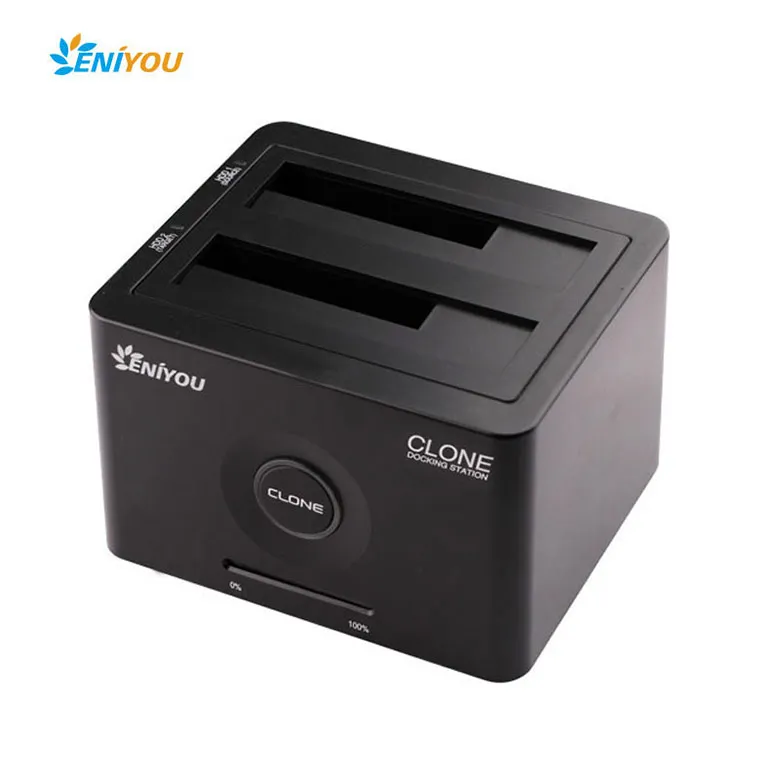 
 Best Selling Type C USB 3.1 Gen2 10 Gbps HDD Clone Dual drive Docking Station Shenzhen oem odm factory  