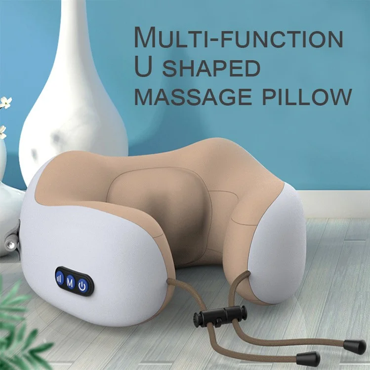 Новинка 2020, распродажа, электрическая U-образная вибрационная дорожная массажная подушка шиацу для шеи
