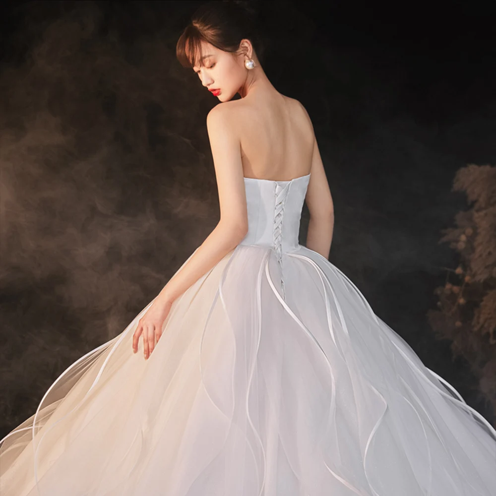 
 Блестящее Белое Бальное Платье принцессы без бретелек с вырезом на шнуровке сзади, украшенное кристаллами, свадебные платья больших размеров, Китайский магазин онлайн  
