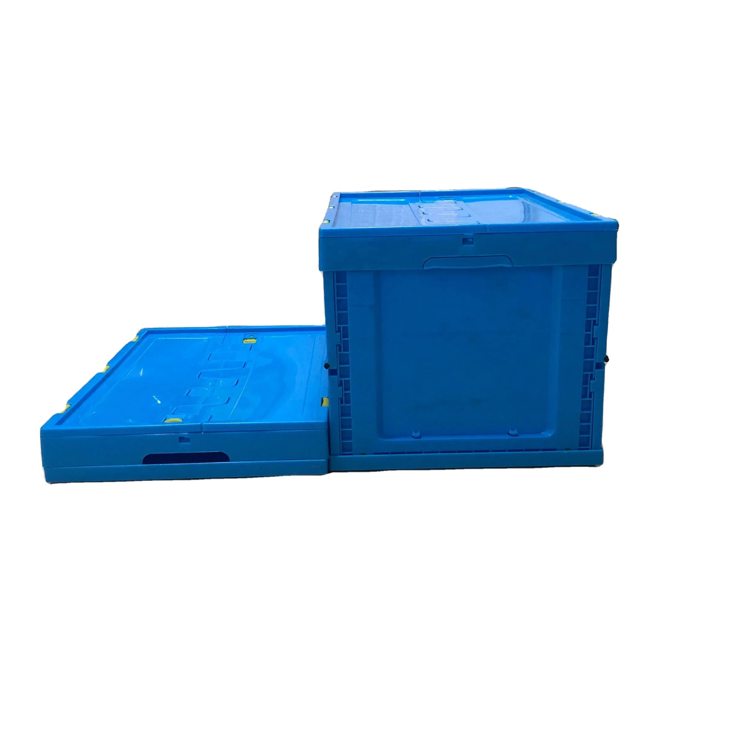 Красочный складной пластиковый ящик с вращением, видимый пластиковый контейнер, складной ящик, Штабелируемый ящик для хранения