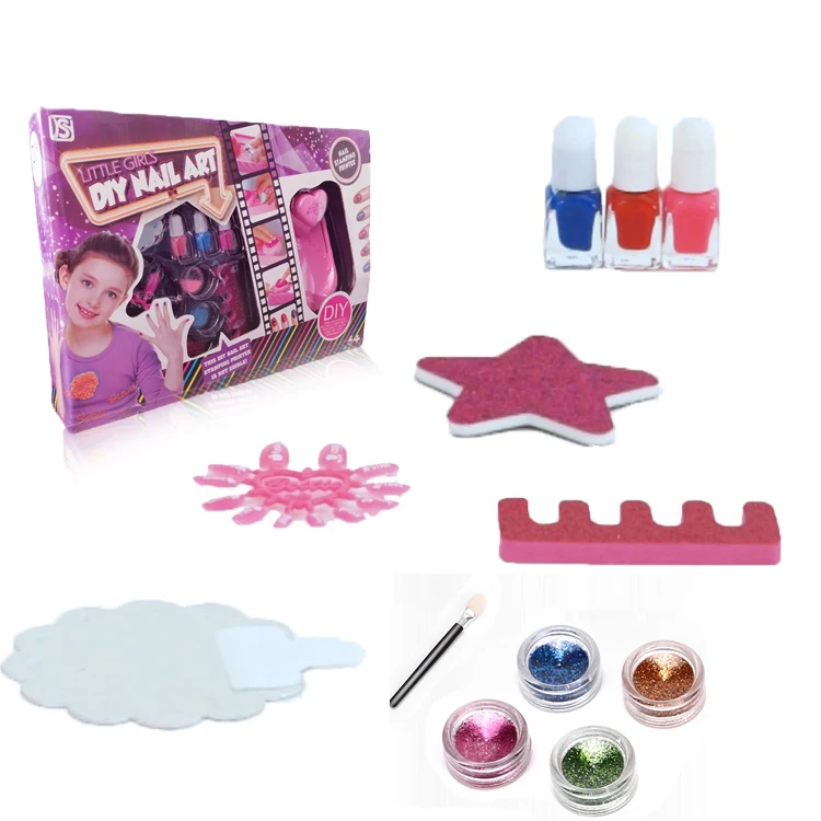 
 Высококачественный детский лак для ногтей, набор «сделай сам», игрушки для дизайна ногтей для маленьких девочек  