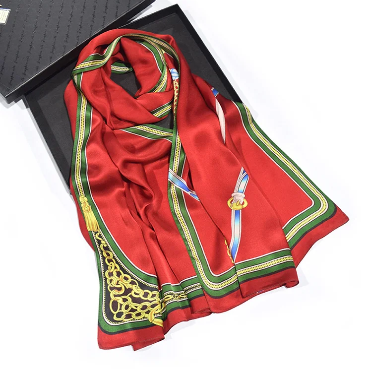 Роскошные шарфы женский шелковый шарф на заказ из 100% чистого шелка с цифровым