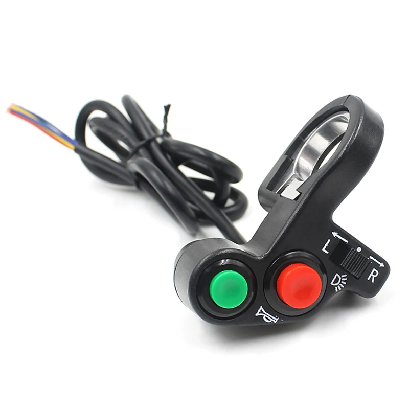 Сигнал поворота для мотоцикла электровелосипеда/скутера кнопка включения/выключения с красными и зелеными