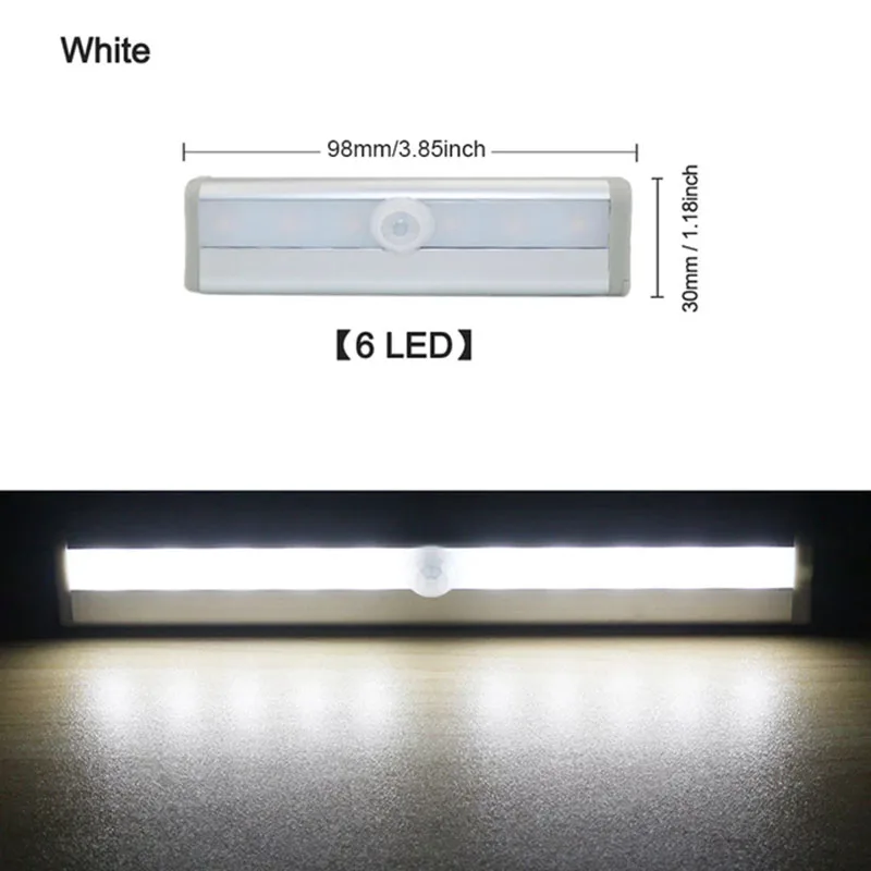 
Праздничное освещение, шкаф, кухонная настенная Светодиодная лампа для шкафа с пассивным ИК датчиком движения, 10 светодиодов, светодиодное ночное освещение 