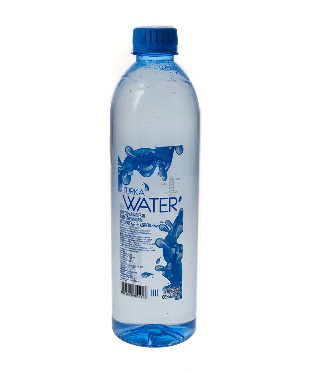 
 Упаковка натуральной питьевой воды Turka 0,5 л  