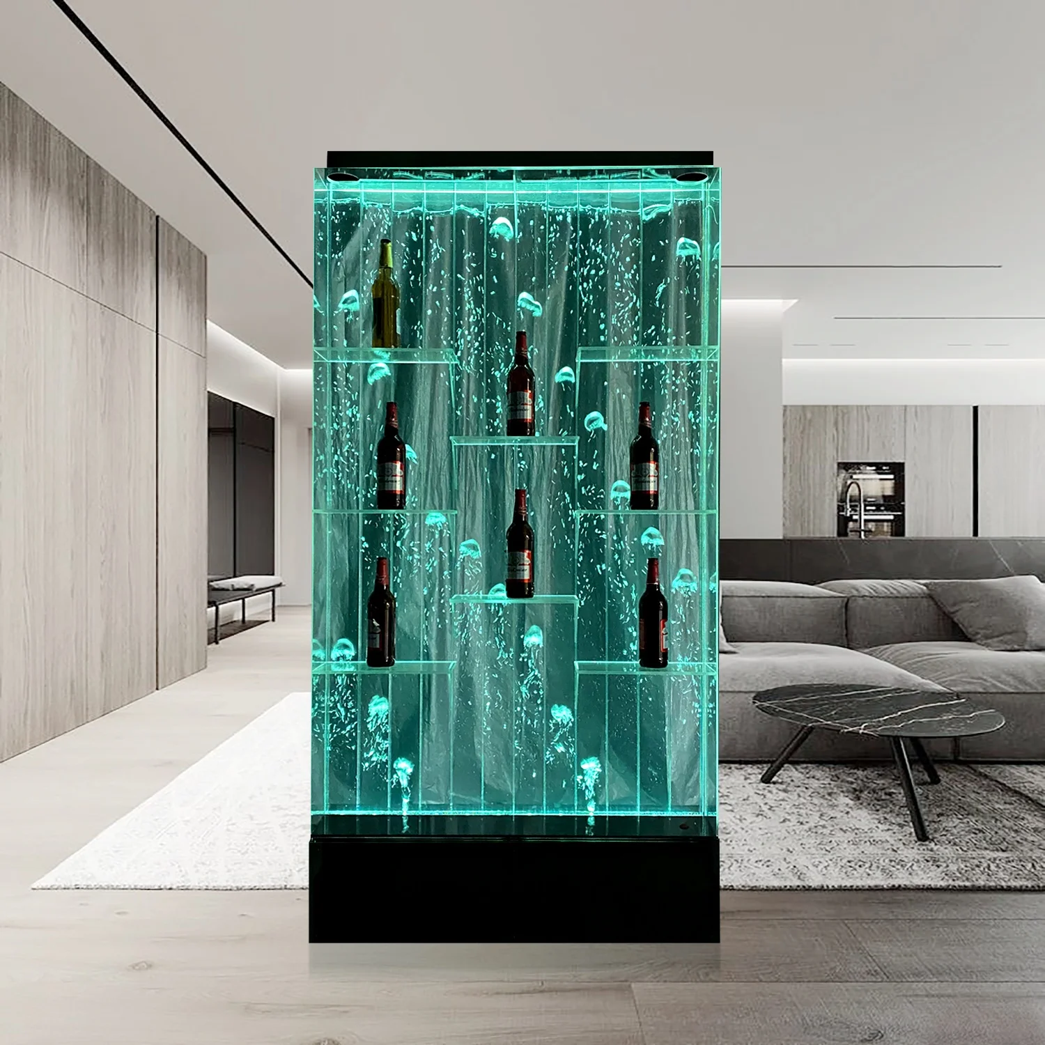 
Комнатный декоративный цифровой разделитель стен для ресторана, настенная панель с водяными пузырями 