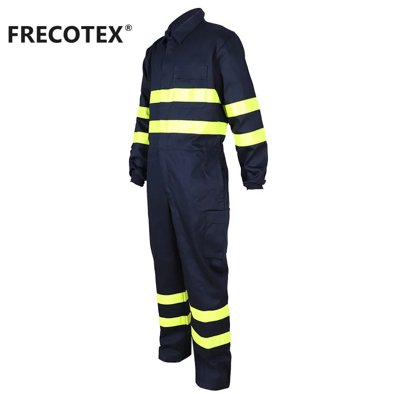 
Конструкция FRECOTEX огнестойкая рабочая одежда Fr готовый антистатический защитный комбинезон для нефти и газа с отражателем 