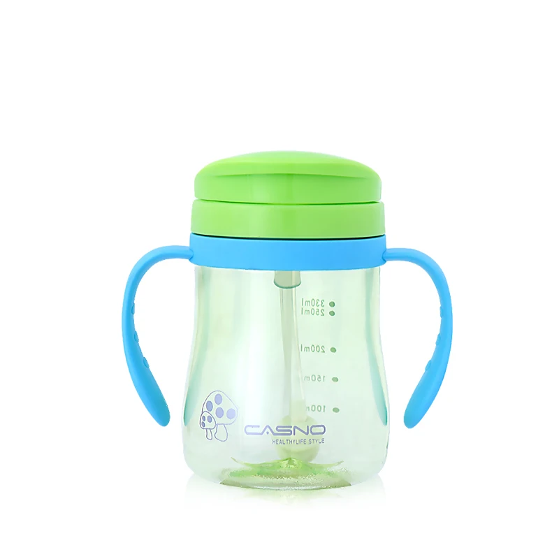 BPA Бесплатная пластиковая бутылка для воды с трубочкой
