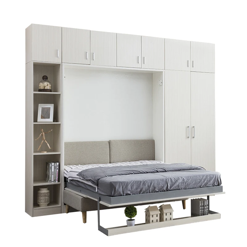 
Компактная умная мебель для спальни, деревянные складные кровати с диваном на заказ 