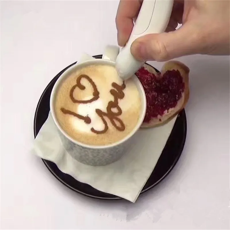 Hot sale Electrical Latte Art Pen Cake Decoration Pen Coffee Carving Pen Baking Pastry Tools