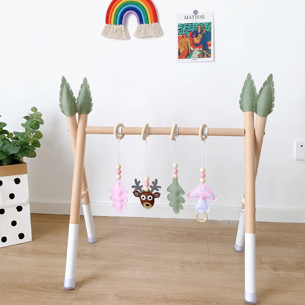
Детское гимнастическое Activ многоцелевой игрушки подвесной светильник для младенцев с 2 деревянные игрушки-Прорезыватели Погремушки крючком погремушки игрушки тренажерный зал 