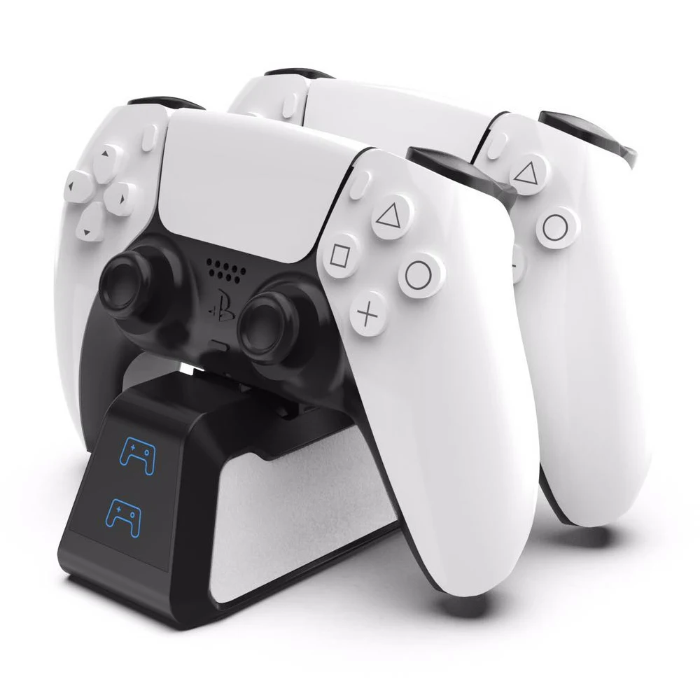 Зарядное устройство контроллера PS5, зарядное устройство Laudtec PS5 с двумя usb-портами для быстрой зарядки для Sony Playstation 5 Dualsense контроллер зарядная станция/
