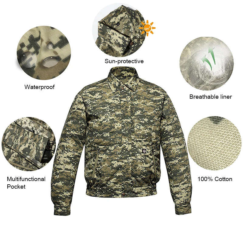 Новое поступление, охлаждающая одежда, куртка со съемными вентиляторами для лета