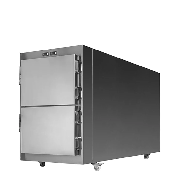 Нержавеющая сталь холодильник для морга 2 корпус морга морозильная камера, оборудование для морга морозильная камера