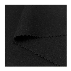 Оптовая продажа с фабрики черная однотонная 50% шерстяная ткань для костюма пальто