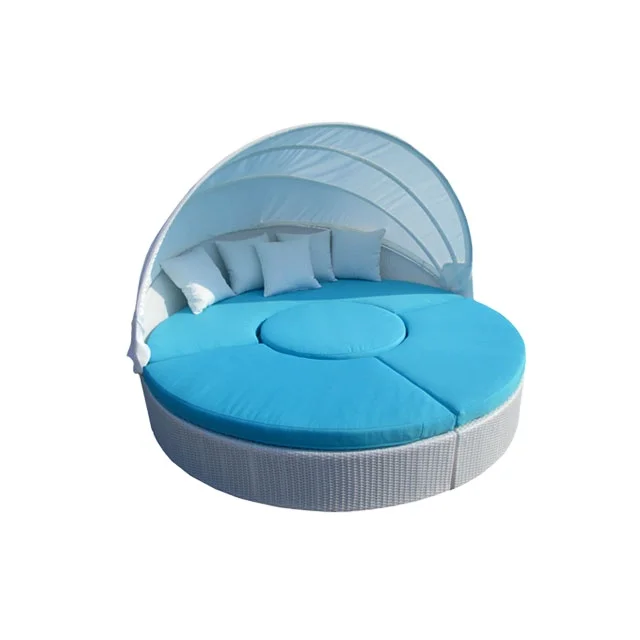 
 Мебель для кровати, ротанговая секционная круглая кровать  Кровать мебель из ротанга вид в разрезе в комнату круглая кровать