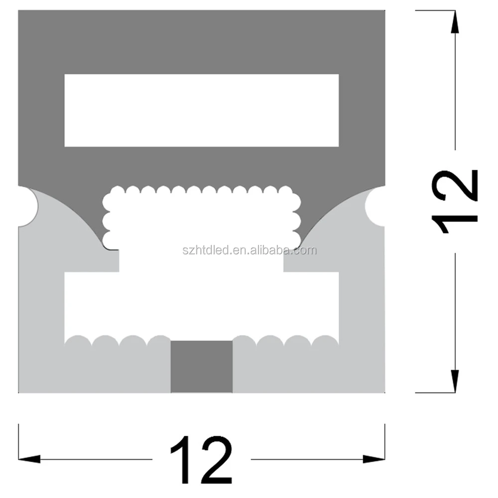 12*12 мм Водонепроницаемая IP67 с 8 мм печатной платой Светодиодная лента Гибкая силиконовая трубка для светодиодной ленты