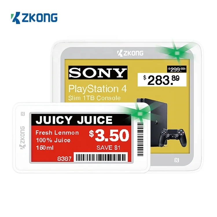 Zkong 4,2 дюймовый цифровой ценник для супермаркета Wifi электронная полка