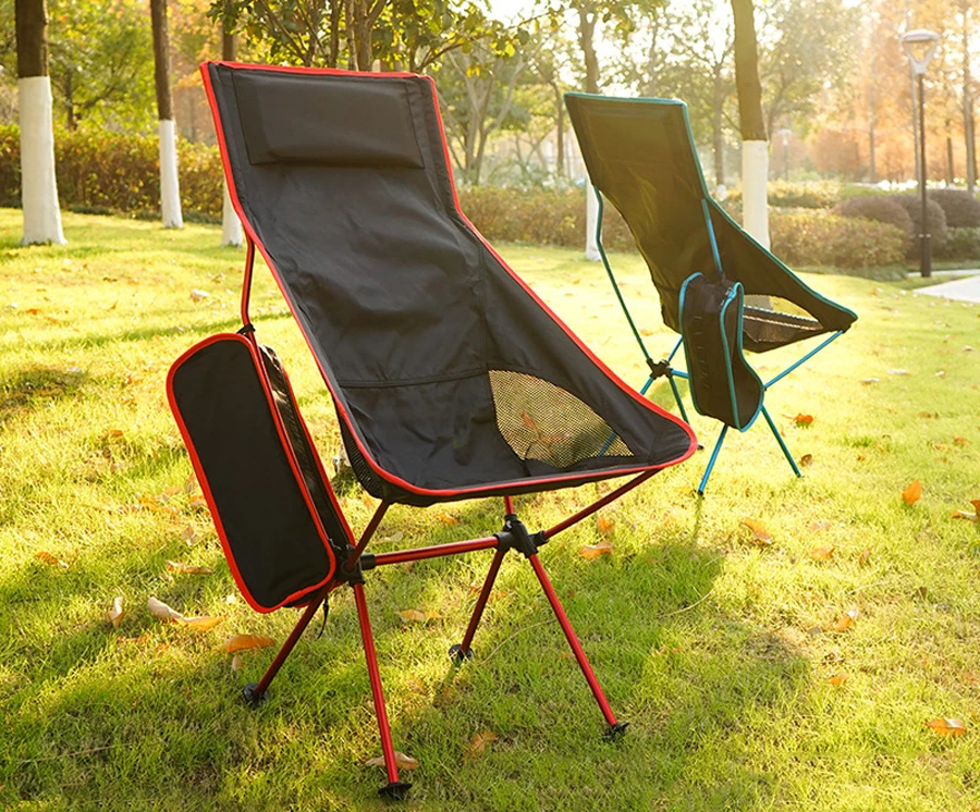 
 Легкий складной стул с высокой спинкой для отдыха на открытом воздухе, пикника, пляжа, походов, рыбалки, портативный стул для кемпинга  