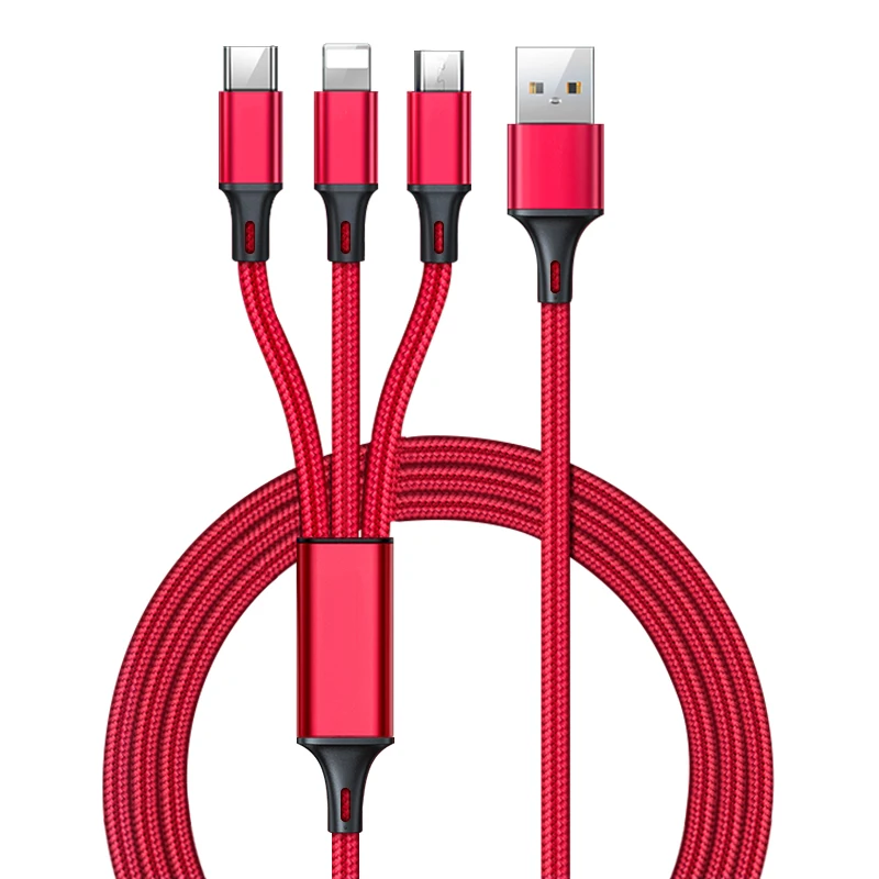 
Заводская Прямая поставка 2019 Новый Пользовательский логотип 4 головки мульти 3 в 1 зарядный Дата-кабель для Iphone USB-кабель 