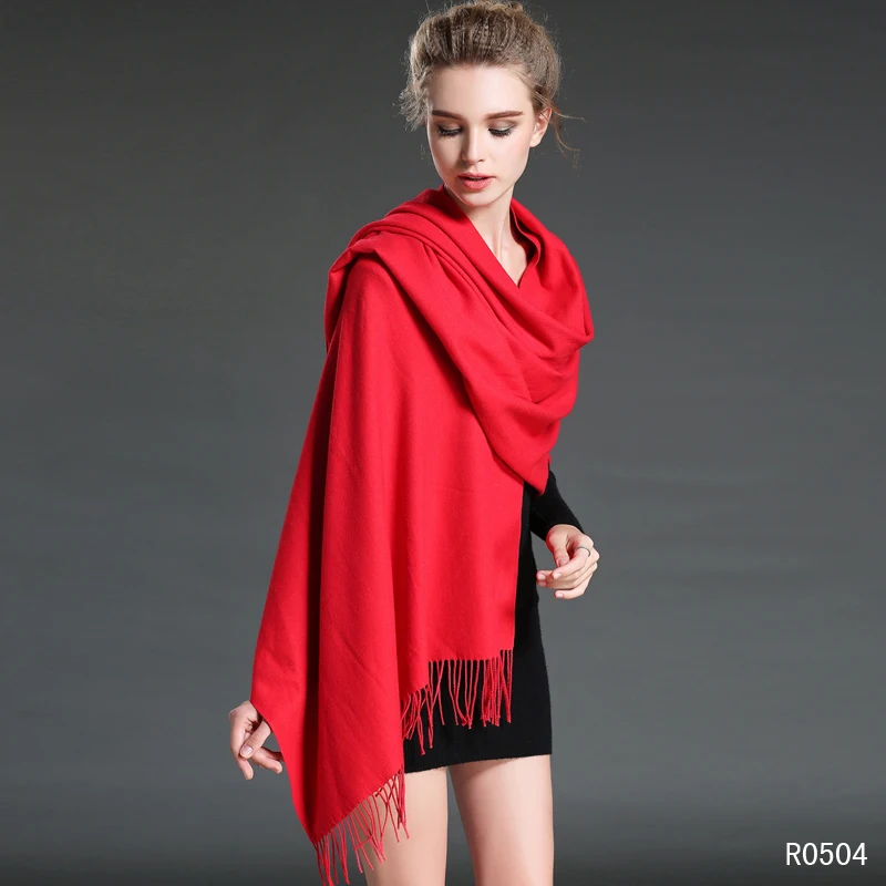 2021 модная женская однотонная шаль из пашмины Смешанная шарф-глушитель хиджаб