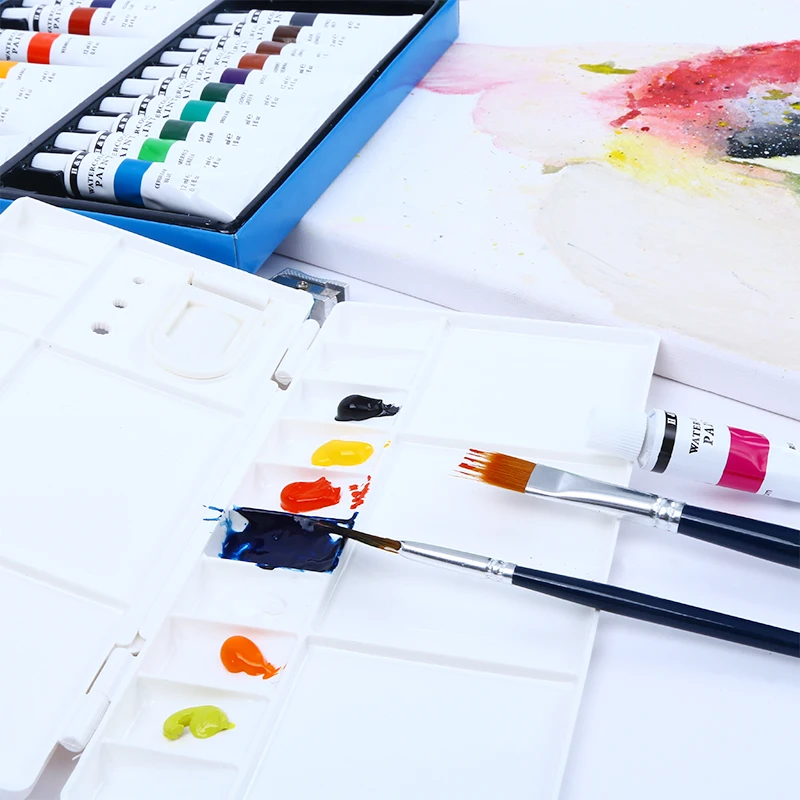 Набор акварельных красок с акриловыми кистями для профессиональных художников
