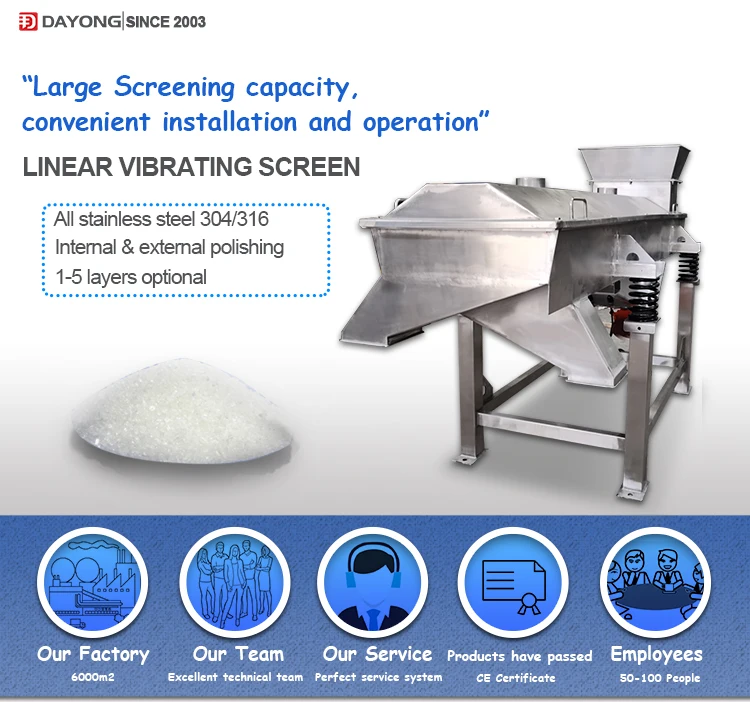 DAYONG Customizable Vibration Sifter Alloy Powder Screening Equipment Linear Vibrating Screen