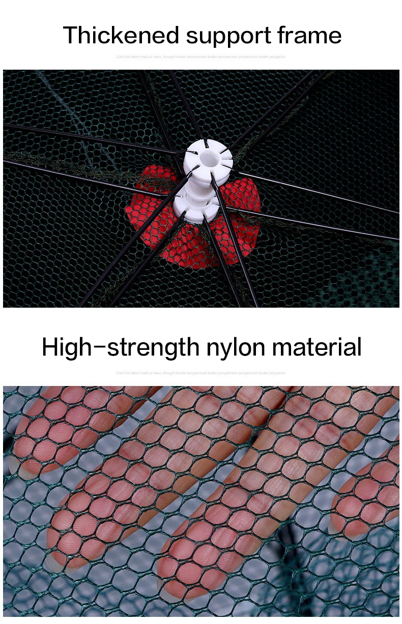 Folding Nylon Fishing Net Shrimp Crab Minnow Automatic Small Fish Set Trap Cage Device