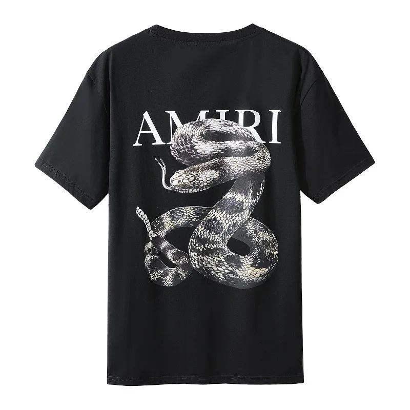 
 High Quality Original Amiry Snake Shirt Custom 100% Cotton T-shirt for Men and Women  