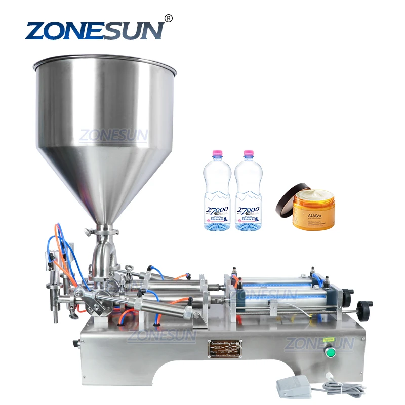 ZONESUN ZS-GY2 аппарат для наполнения салатами, пищевыми полуавтоматическими стеклянными косметическими бутылками, соком, маленьким поршнем, аппаратом для наполнения жидкой пастой
