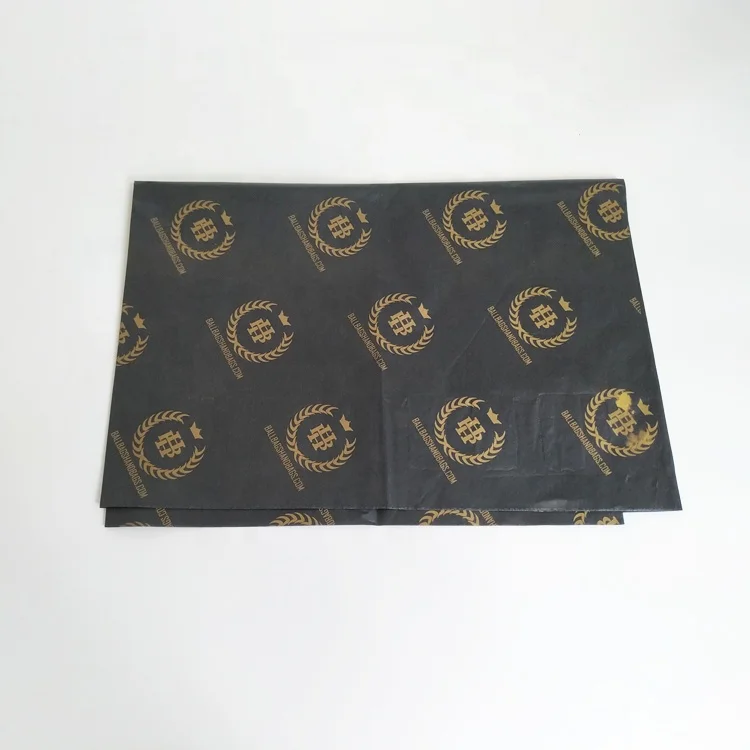 
Экологически чистая тонкая черная оберточная бумага для подарков с напечатанным логотипом 17 г/м2 