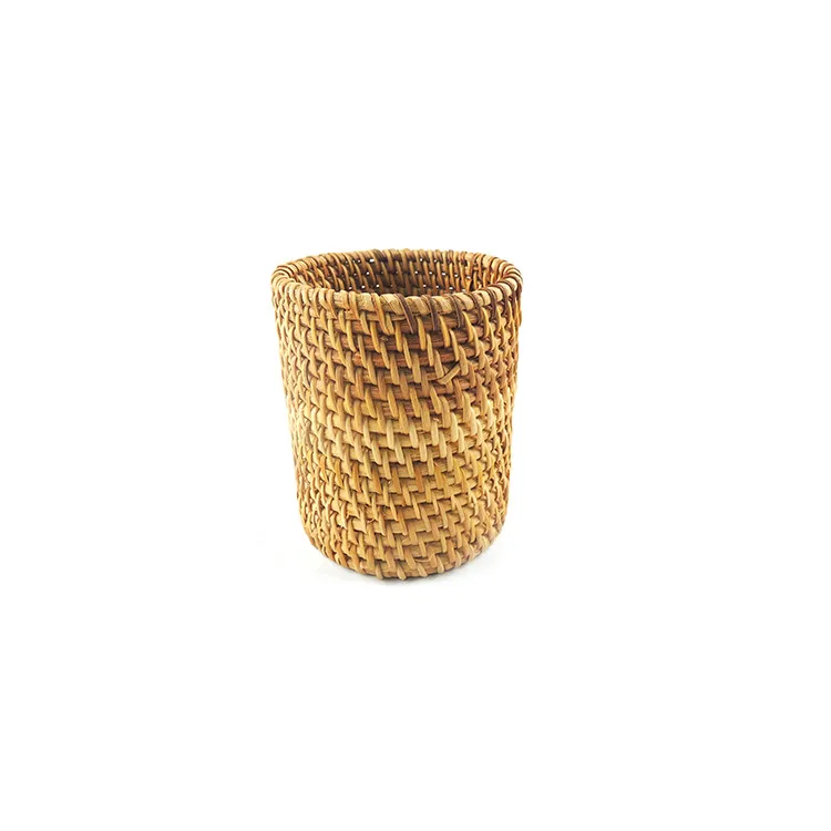 
 Бамбуковое Плетение ручной работы Натуральный Бамбуковый ротанговый круглый милый бамбуковый ротанговый держатель для ручек  