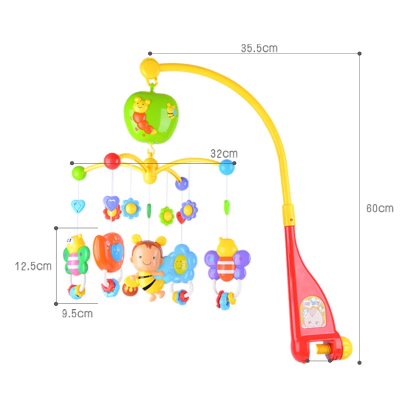 
Электрический Подвесной игрушечный мобиль для детской кроватки с музыкой 
