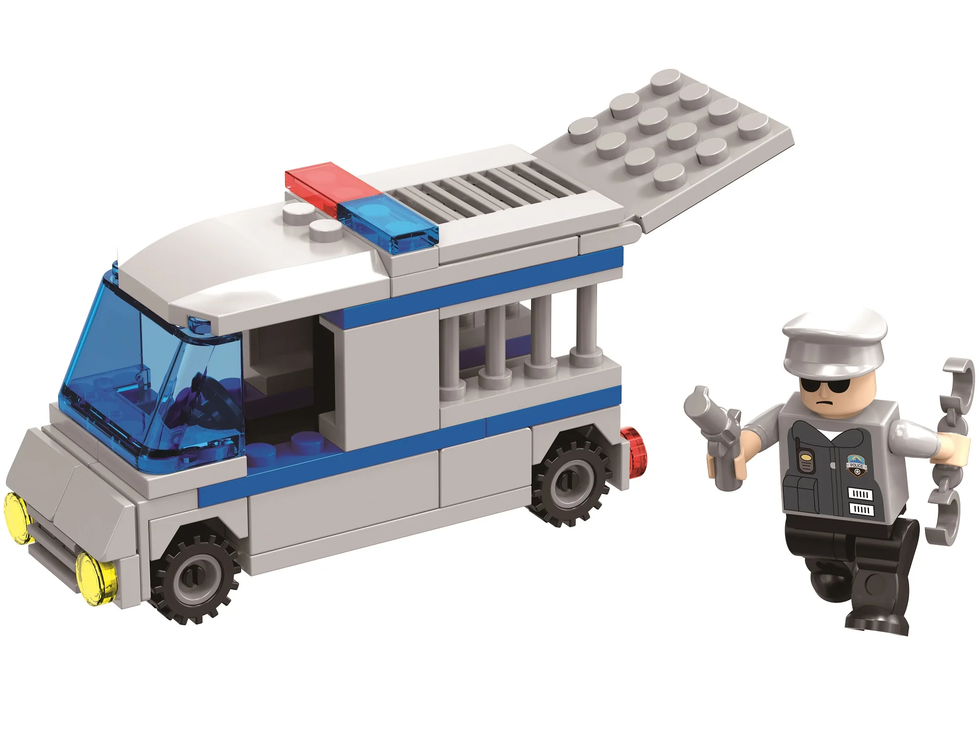 
Обучающие пластиковые полицейские строительные блоки, совместимые с Lego игрушки для детей 