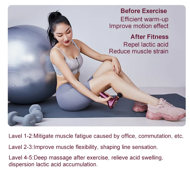 Electric Vibrate Fascia Deep Tissue Mini Portable Therapy Custom Logo Massager Gun Massage Gun 4 Heads Massage 10W Max 26W BLDC