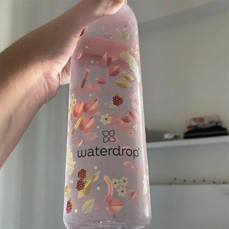 frosted water bottle