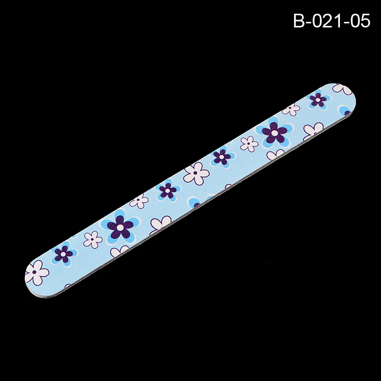Kids Finger Polishing Colorful multi patterns flower butterfly printed double side cheap wholesale sandpaper nail files