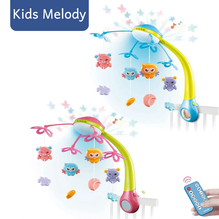 Лидер продаж Amazon, детский музыкальный мобильный проекционный ночной звонок с подвесными игрушками