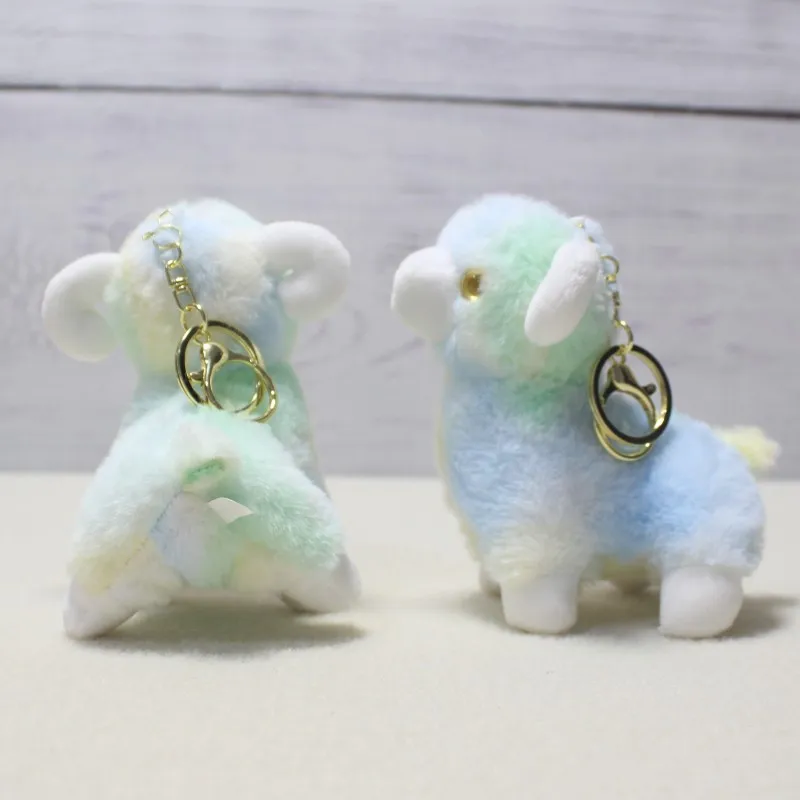 sheep plush toy keychain Cute soft Stuffed Animal Toys alpaca key chains bag pendant sheep toy decoration Plushie sheep keychain