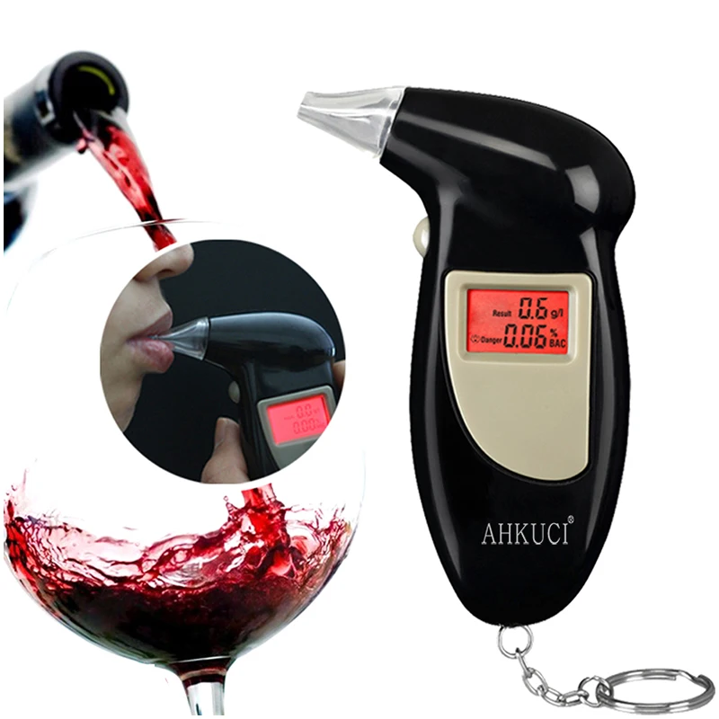 
Алкотестер тестер алкоголя с цепочкой для ключей с ЖК-дисплей экран AHKUCI бренд AT-68S 