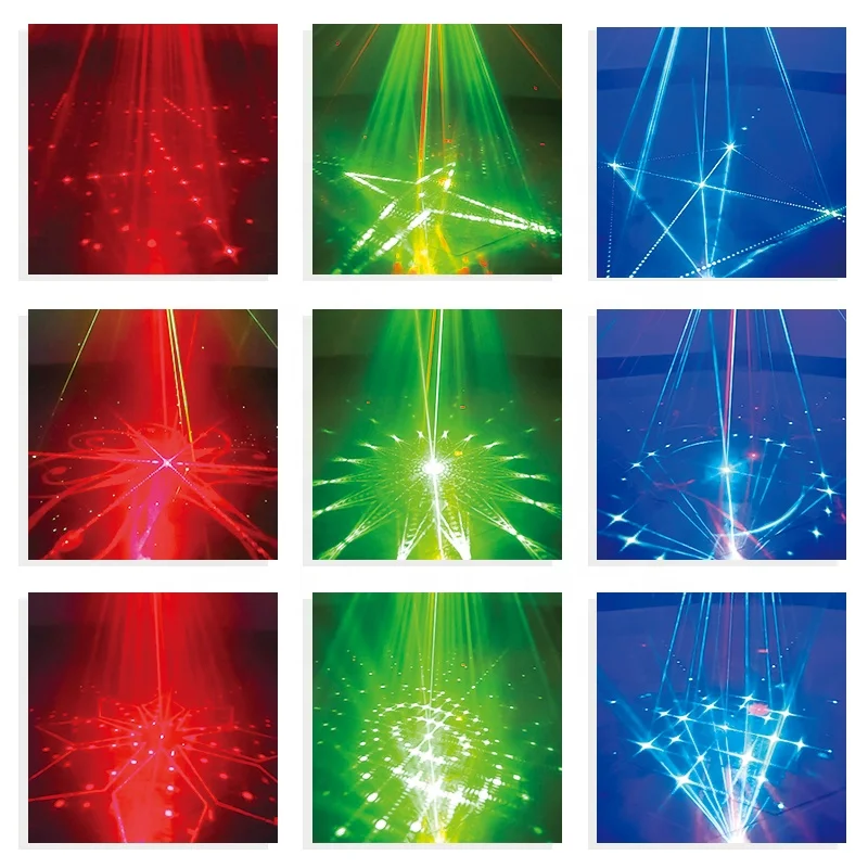 YSH 2019 8 отверстий 128 узоров лазерный диско-светильник светодиодный диджейский праздничный светильник для украшения сцены проектор световой