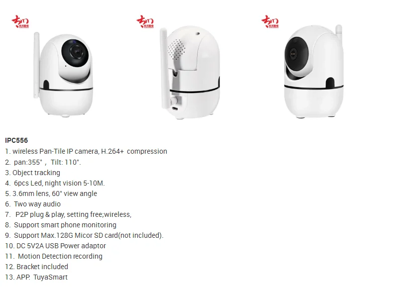 2020 хорошая цена, двухсторонняя аудио видео Wi-Fi камера, беспроводной дизайн с 2 МП обнаружением движения и сигнализацией, поддержка многих телефонов