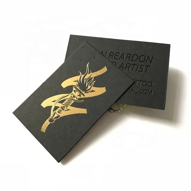 
Высококачественные черные визитные карточки на заказ/Визитные карточки из золотой фольги 