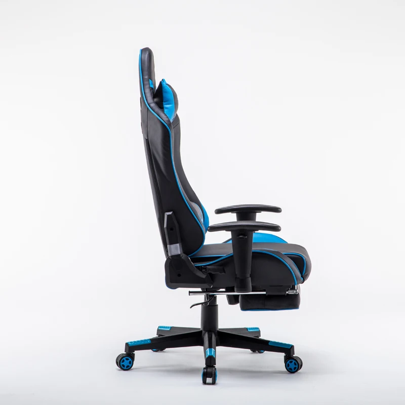 Good Price Modern Swivel Gamer Chair Blue Reclining Footrest Racing Gaming Chairs For Computers