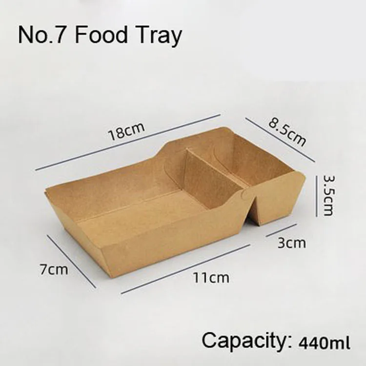7custom kraft food tray