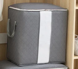 Нетканая Хлопковая сумка для хранения одеял, прозрачная корзина для хранения одеял и одежды, коробка для хранения гардероба
