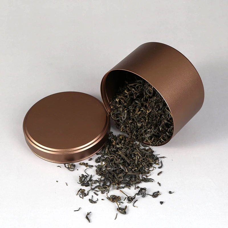 Пустые круглые небольшие травяные жестяные канистры на заказ, металлическая коробка для кофе, чая, жестяная банка