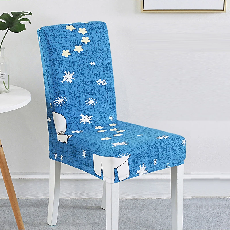 Полная эластичная накидка на стул из спандекса с рисунком звезды